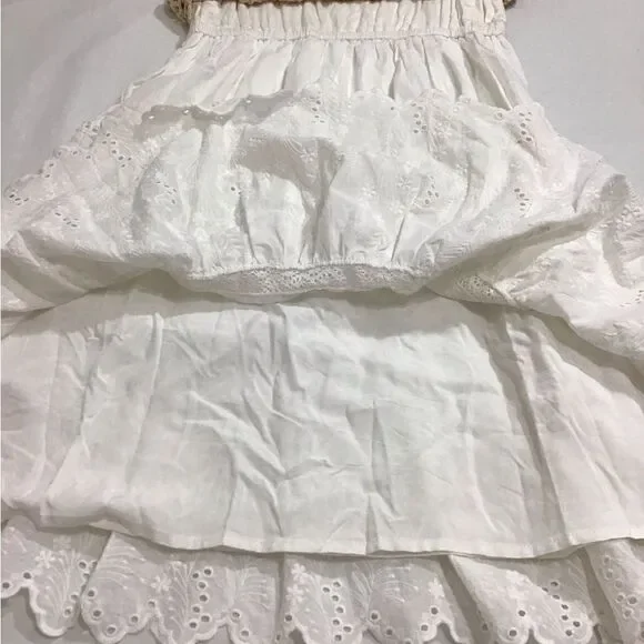 Anthropologie White Beckett Crochet Eyelet Dress Size Small - Picture 6 of 11
